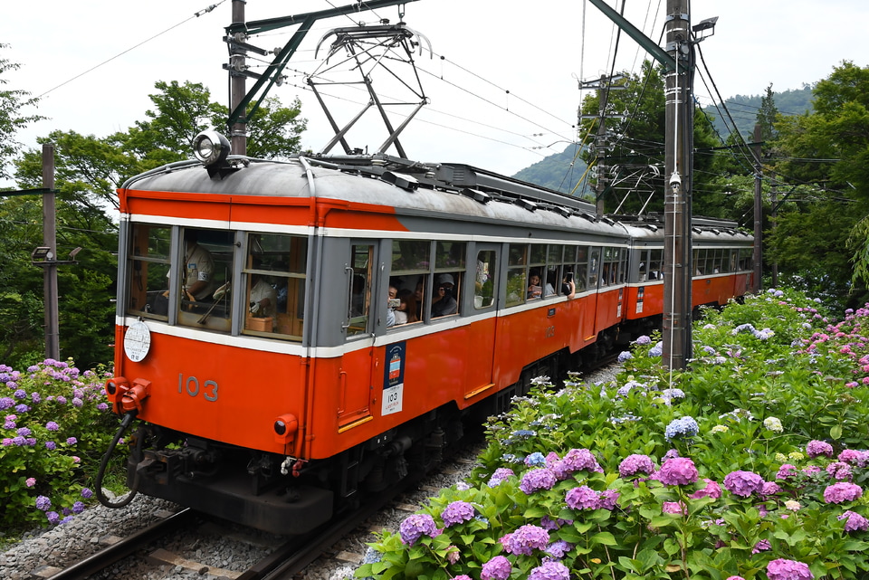 【箱根】モハ1形(103-107編成)引退記念ツアー 貸切列車運転の拡大写真