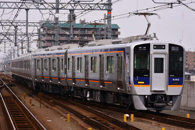 【南海】8000系8311F+8712Fが営業運転を開始を泉大津駅で撮影した写真