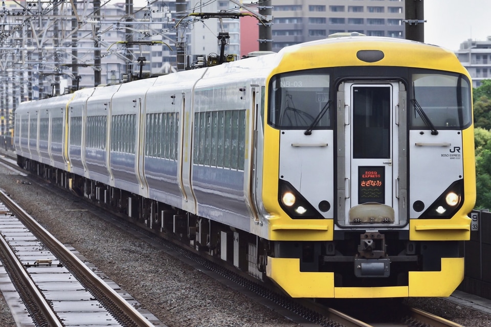 【JR東】E257系500番台 255系運用代走中の拡大写真