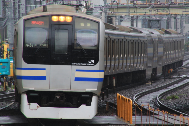 【JR東】E217系Y-27編成 東京総合車両センター入場を渋谷駅で撮影した写真