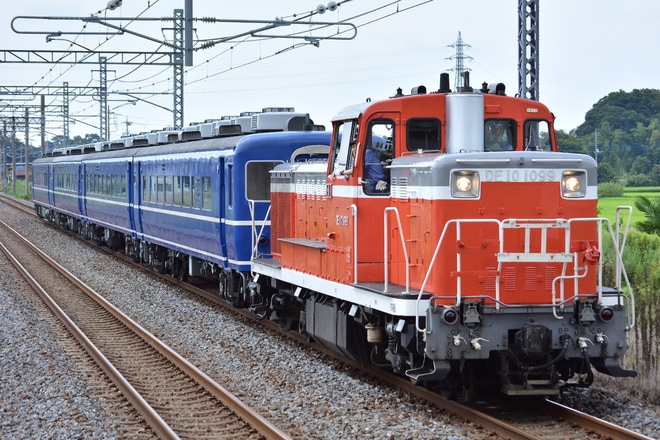 【東武】DE10 1099+14系4両入線確認試運転を柳生駅で撮影した写真