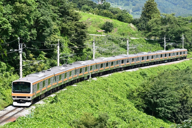 【JR東】E231系元ミツB1編成が武蔵野線転用工事を終えて長野出場