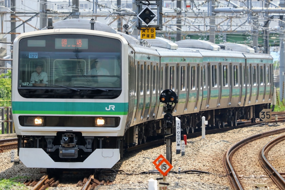 【JR東】E231系マト127編成 東京総合車両センター出場の拡大写真