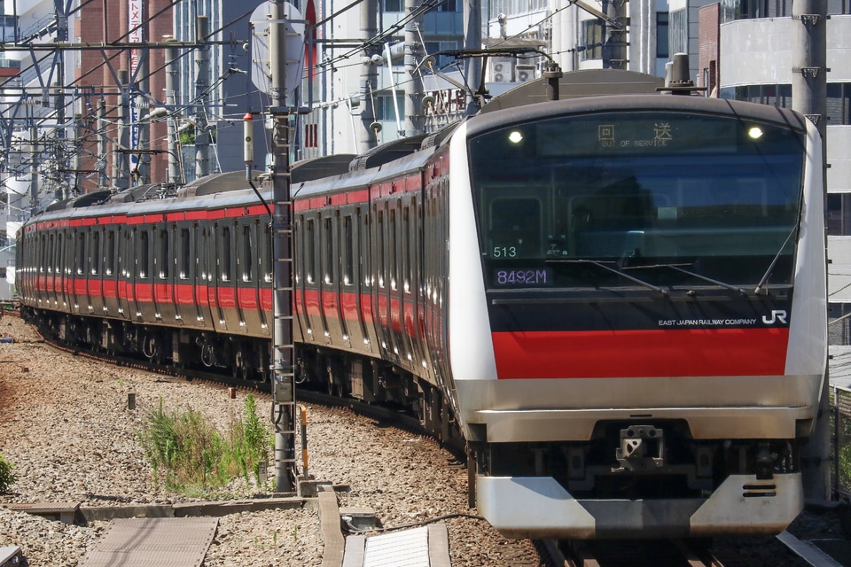 【JR東】E233系ケヨ513編成 東京総合車両センター入場回送の拡大写真