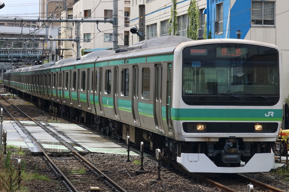 【JR東】E231系マト106編成東京総合車両センター出場の拡大写真