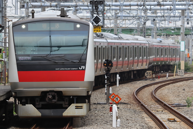 【JR東】E233系ケヨ513編成 東京総合車両センター出場を大崎駅で撮影した写真