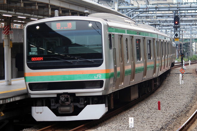 【JR東】E231系コツS-01編成 東京総合車両センター入場を大崎駅で撮影した写真