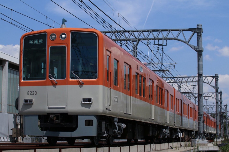 【阪神】8000系8219F大阪側ユニット出場試運転の拡大写真