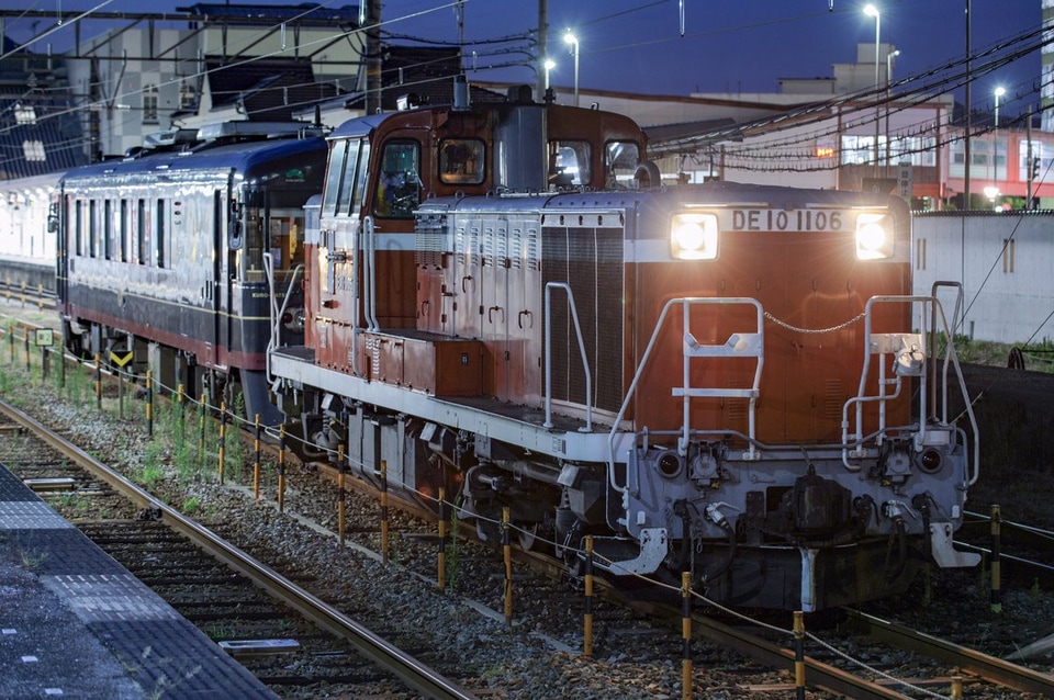 【JR西】京都丹後鉄道のくろまつがDE10牽引で小浜線走行試験の拡大写真