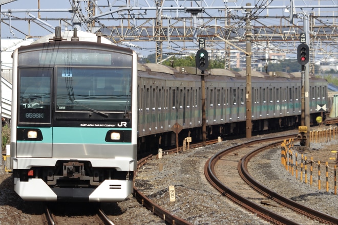 【JR東】E233系千代田線試運転を金町駅で撮影した写真