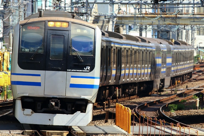 【JR東】E217系クラY-30編成 東京総合車両センター入場を渋谷駅で撮影した写真