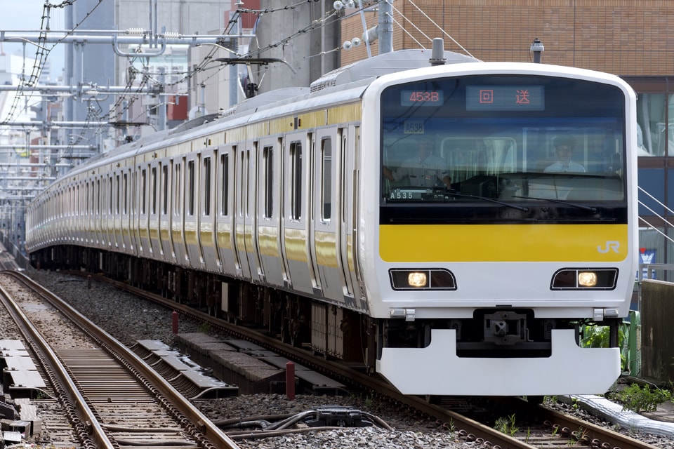 【JR東】台風15号の影響による回送列車の拡大写真