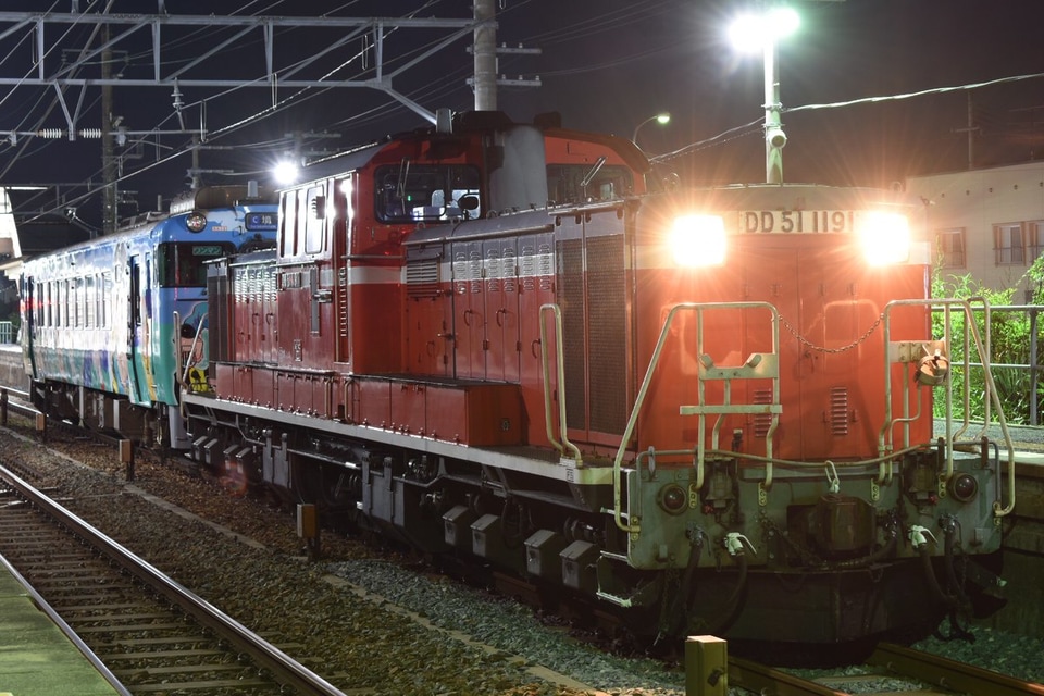 【JR西】キハ40-2115(鬼太郎列車)京都鉄道博物館での展示を終えて返却の拡大写真