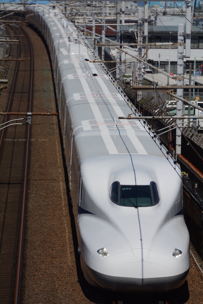 【JR海】N700系1000番台(N700A)G50編成公式試運転を名古屋〜三河安城間で撮影した写真