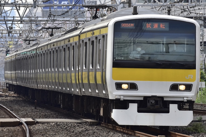 【JR東】中央・総武線TASCブレーキ確認試運転を錦糸町駅で撮影した写真