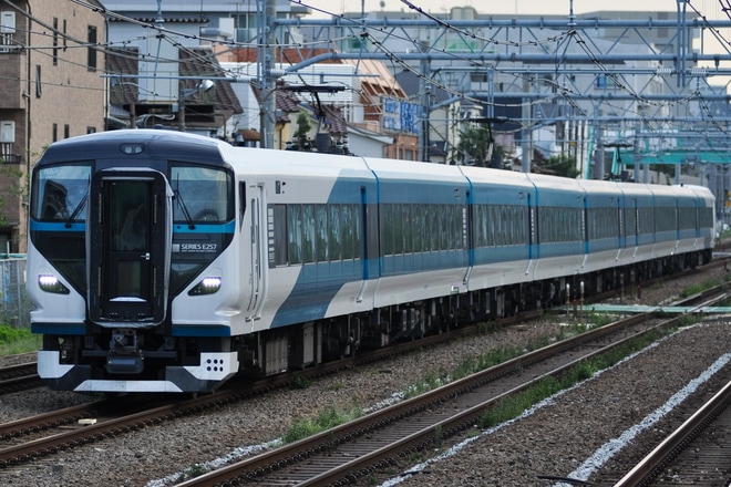 【JR東】E257系オオNA-03編成 東海道線試運転を川崎～品川間で撮影した写真