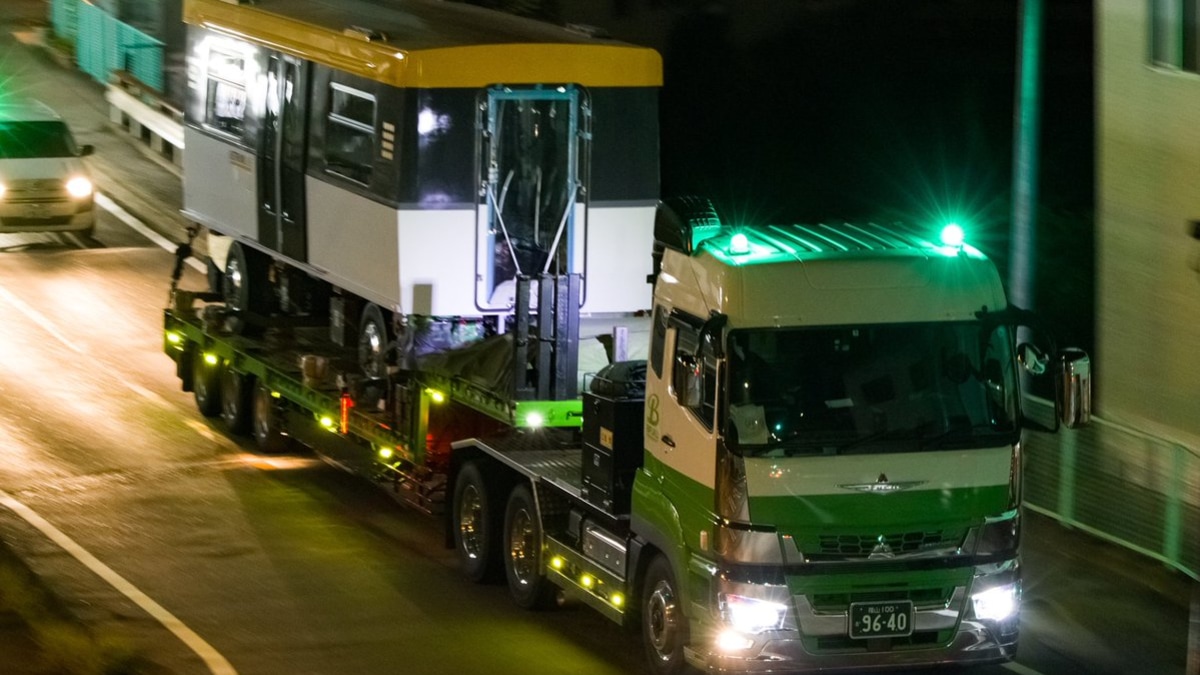 アストラム アストラムライン新型車両7000系陸送 2nd Train鉄道ニュース