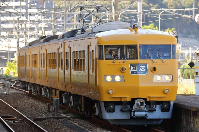 【JR西】117系E-04編成下関総合車両所出場を不明で撮影した写真