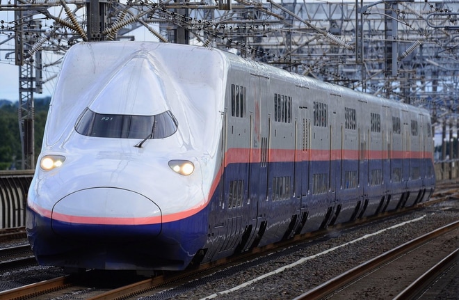 【JR東】E4系P21編成を使用した団臨が東北新幹線も走行を那須塩原駅で撮影した写真