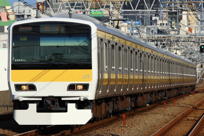【JR東】E231系ミツA551編成 東京総合車両センター出場を阿佐ケ谷駅で撮影した写真