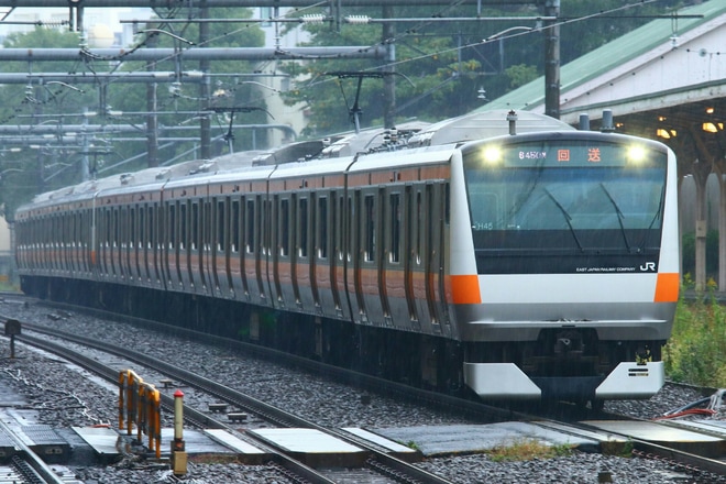 【JR東】E233系トタH45編成 東京総合車両センター入場を原宿駅で撮影した写真
