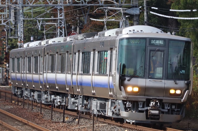 【JR西】223系HE423編成吹田総合車両所出場試運転を山崎駅で撮影した写真