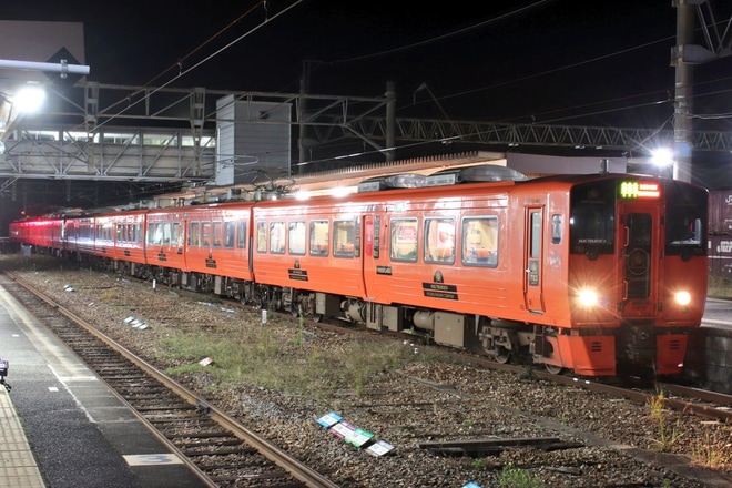 【JR九】783系ハウステンボス編成2本による8連で運用を有田駅で撮影した写真