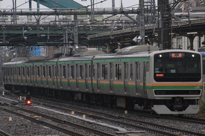 【JR東】E231系U-107編成東京総合車両センター入場回送を大宮駅で撮影した写真