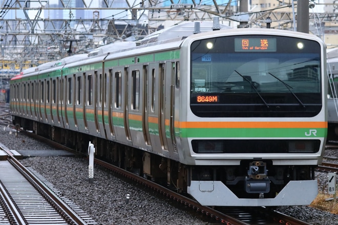 【JR東】E231系ヤマU-107編成 東京総合車両センター出場を池袋駅で撮影した写真