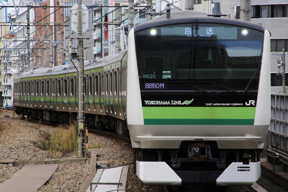 【JR東】E233系H020編成東京総合車両センター出場回送の拡大写真
