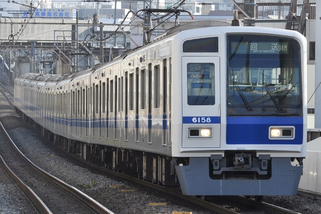 【西武】6000系6158Fみなとみらい線試運転を大倉山駅で撮影した写真