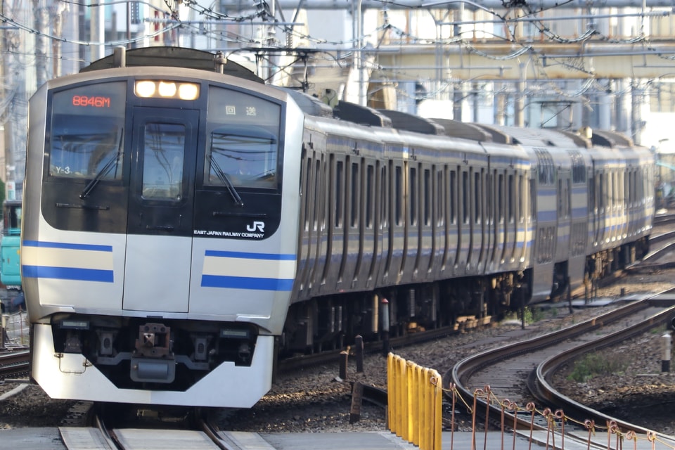 【JR東】E217系Y-3編成東京総合車両センター入場の拡大写真