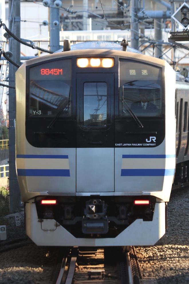 【JR東】E217系クラY-3編成 東京総合車両センター出場を大崎駅で撮影した写真