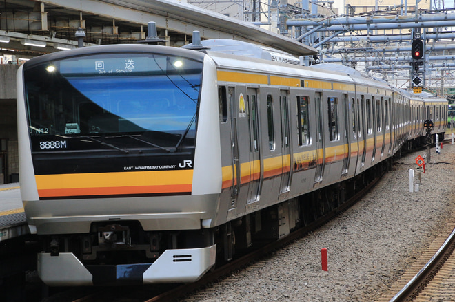 【JR東】E233系N12編成東京総合車両センター出場回送を大崎駅で撮影した写真