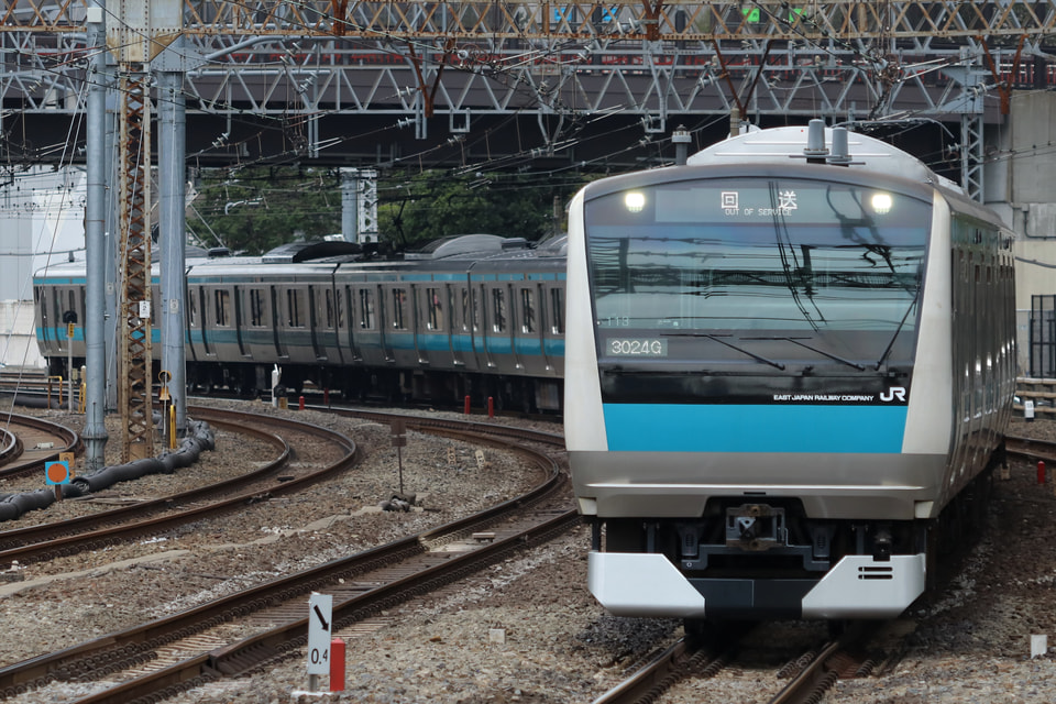 【JR東】E233系サイ113編成東京総合車両センター出場の拡大写真