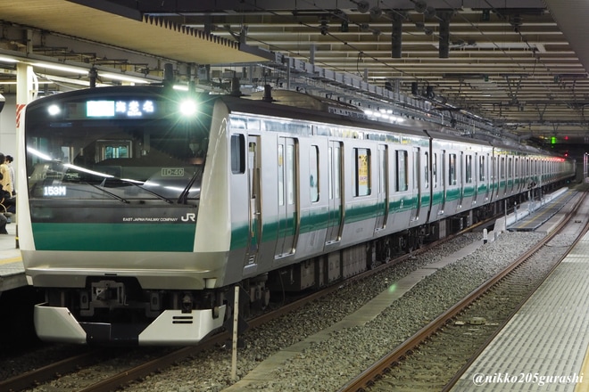 【JR東】相鉄線直通列車新宿駅発着番線変更を新宿駅で撮影した写真