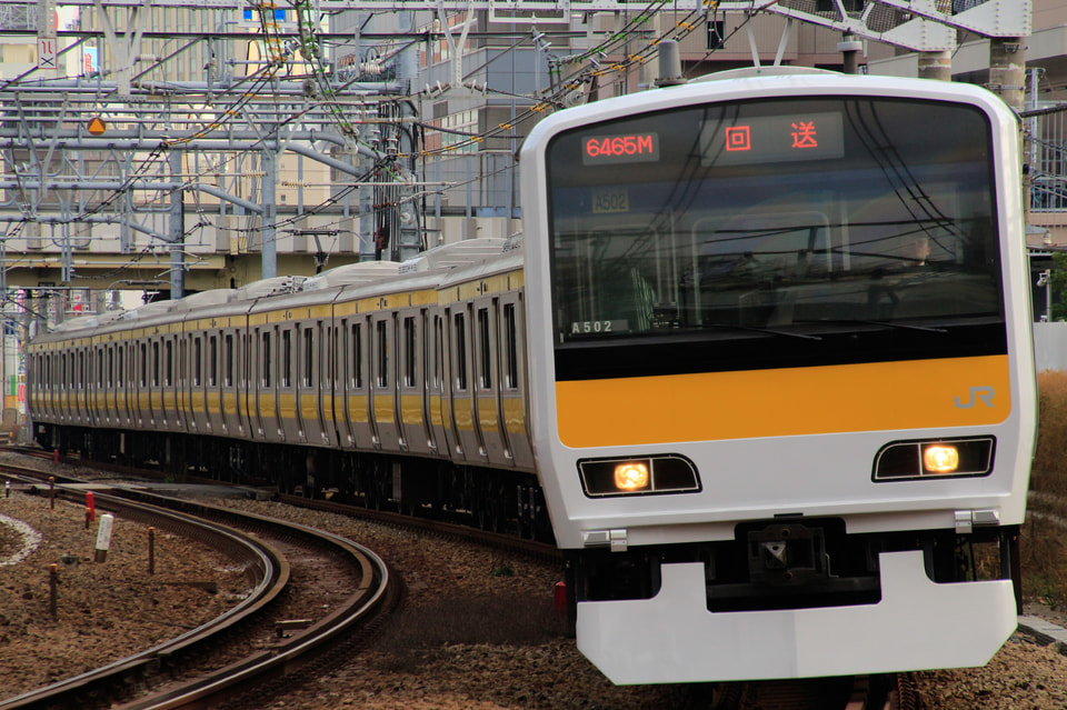 【JR東】E231系A502編成東京総合車両センター出場回送の拡大写真