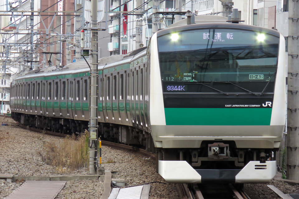 【JR東】E233系ハエ112編成埼京線試運転の拡大写真