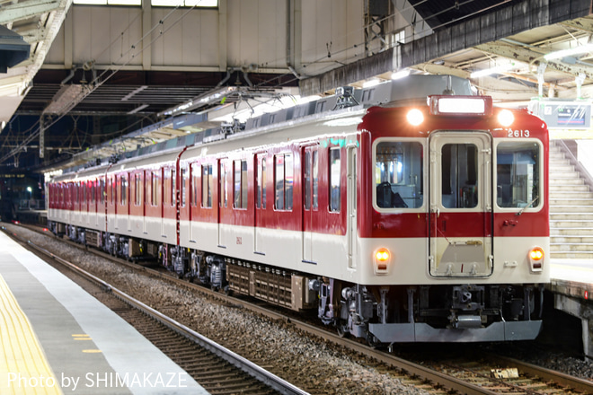 【近鉄】2610系X13編成五位堂出場試運転と回送を松阪駅で撮影した写真