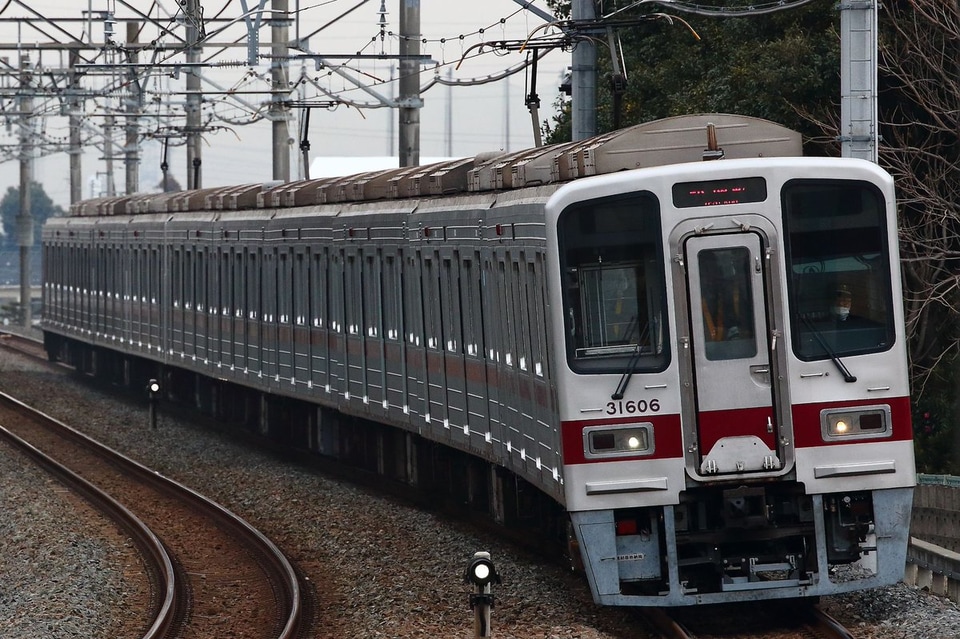 【東武】30000系31606F・31406Fが10連化され試運転の拡大写真