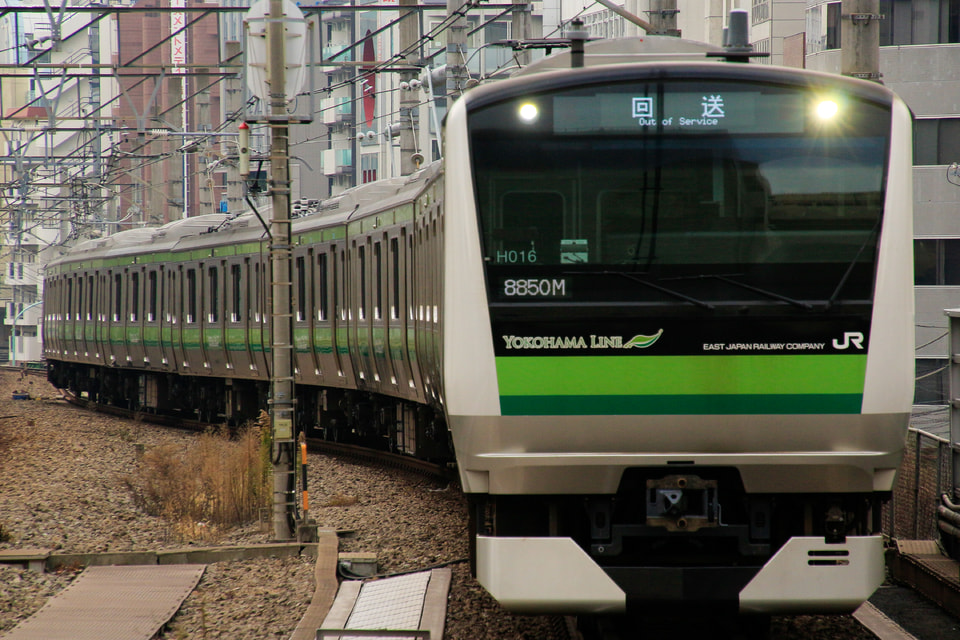 【JR東】E233系クラH016編成 東京総合車両センター出場の拡大写真