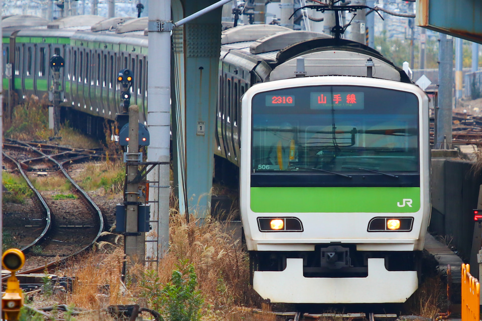 【JR東】最後の山手線E231系、トウ506編成東京総合車両センター入場の拡大写真