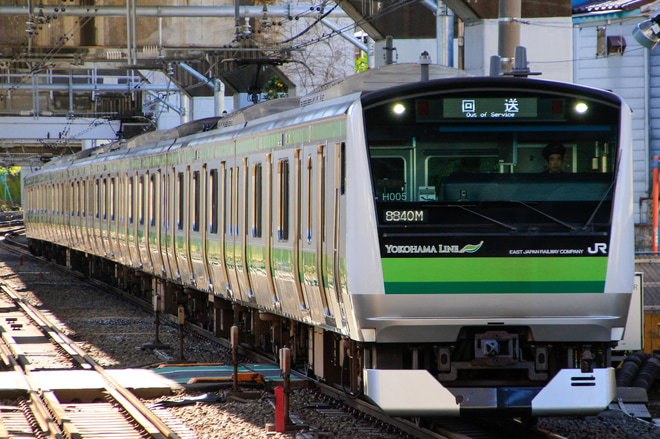 【JR東】E233系H005編成東京総合車両センター入場回送を西大井駅で撮影した写真