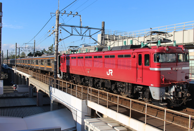 【JR東】205系ケヨM5編成 海外譲渡配給を千葉みなと駅で撮影した写真