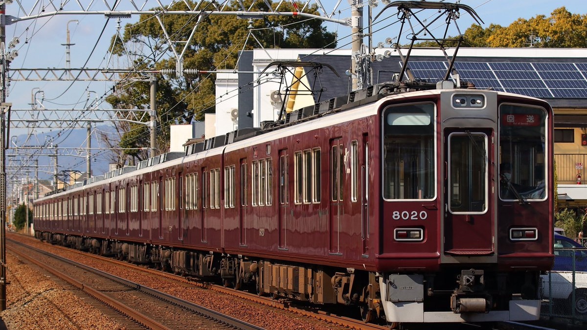 阪急】8000系8020F正雀入場回送 |2nd-train鉄道ニュース