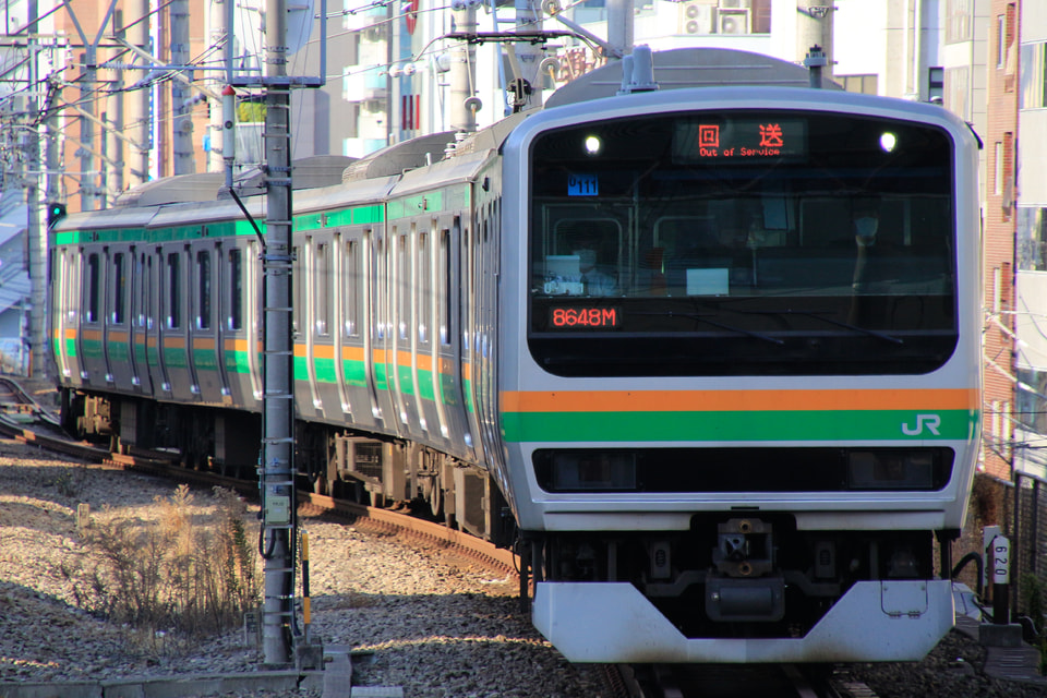 【JR東】E231系U111編成東京総合車両センター入場回送の拡大写真