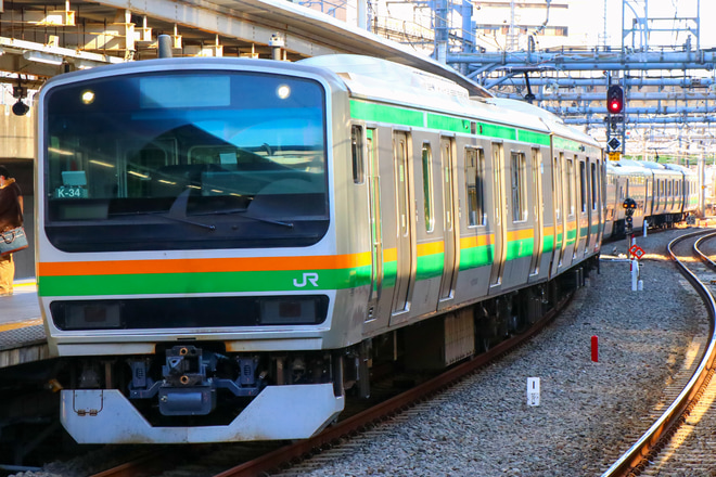 【JR東】E231系コツK-34編成 東京総合車両センター出場を大崎駅で撮影した写真