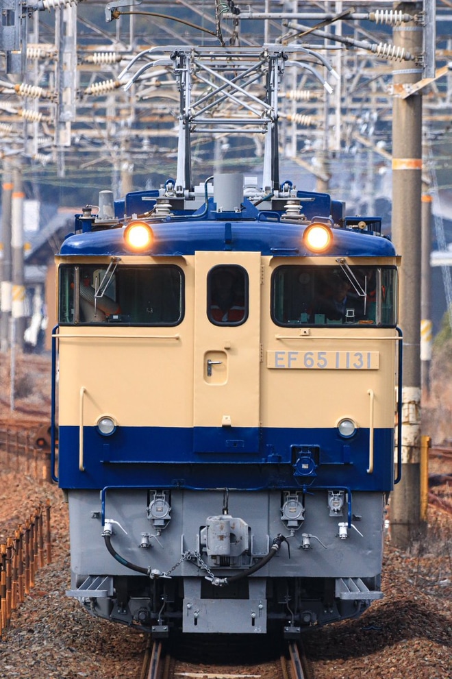 【JR西】EF65-1131下関総合車両所出場を不明で撮影した写真