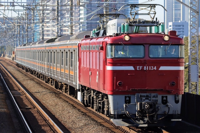 【JR東】205系ケヨM21編成 海外譲渡配給を検見川浜駅で撮影した写真