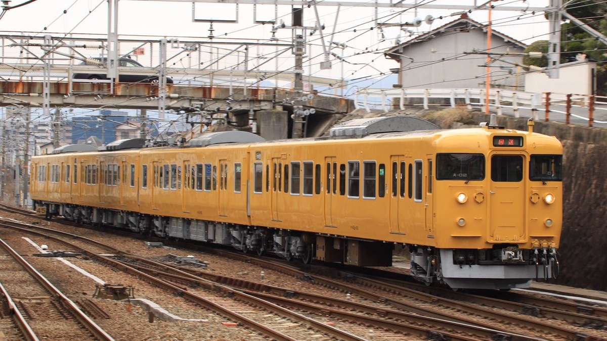 JR西】115系A-02編成下関総合車両所出場回送 |2nd-train鉄道ニュース